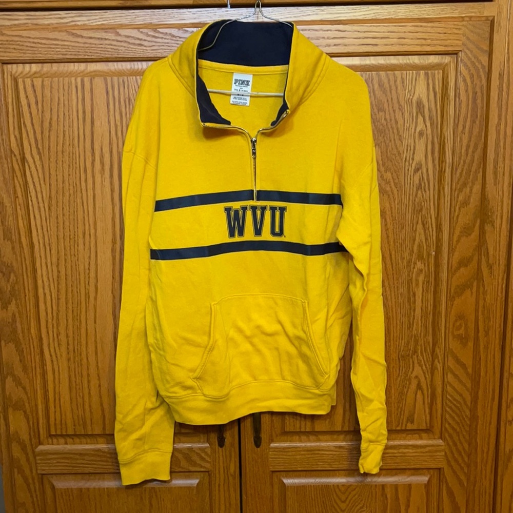 Victoria’s Secret Pink WVU 1/4 Zip Pullover